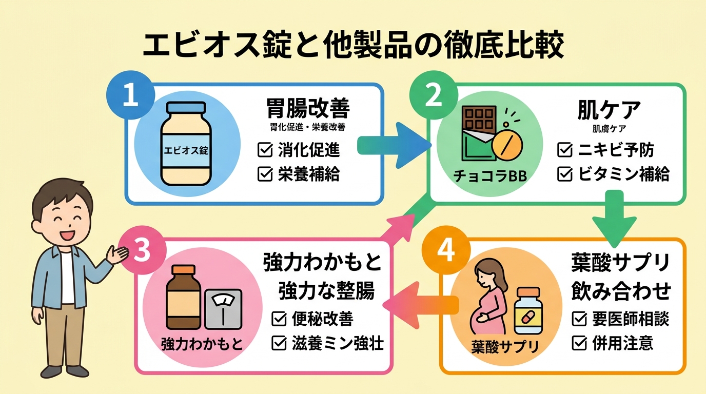 エビオス錠と他製品の徹底比較
