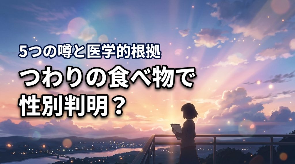つわり中の食べ物で性別がわかる？5つの代表的なジンクスと医学的な根拠を調査