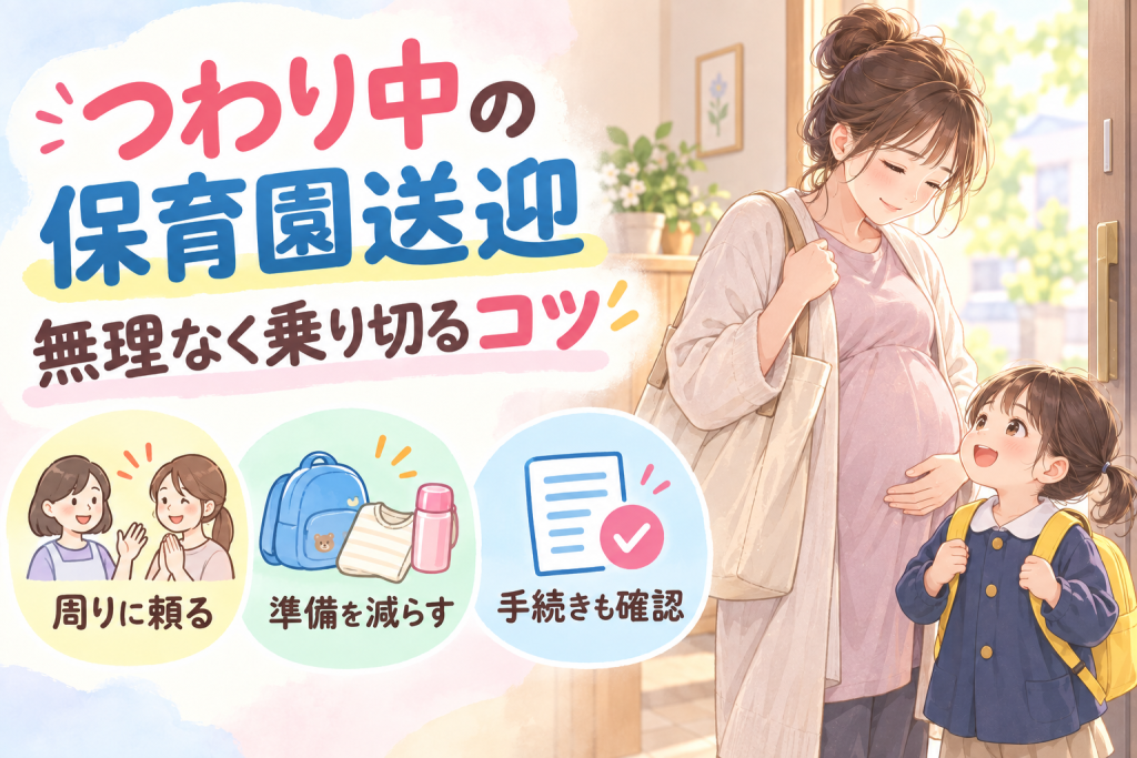 つわりで保育園送迎が辛い！乗り切るコツ5選と休職中の手続き