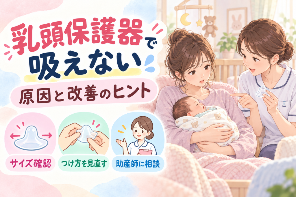 乳頭保護器でうまく吸えない原因と改善方法