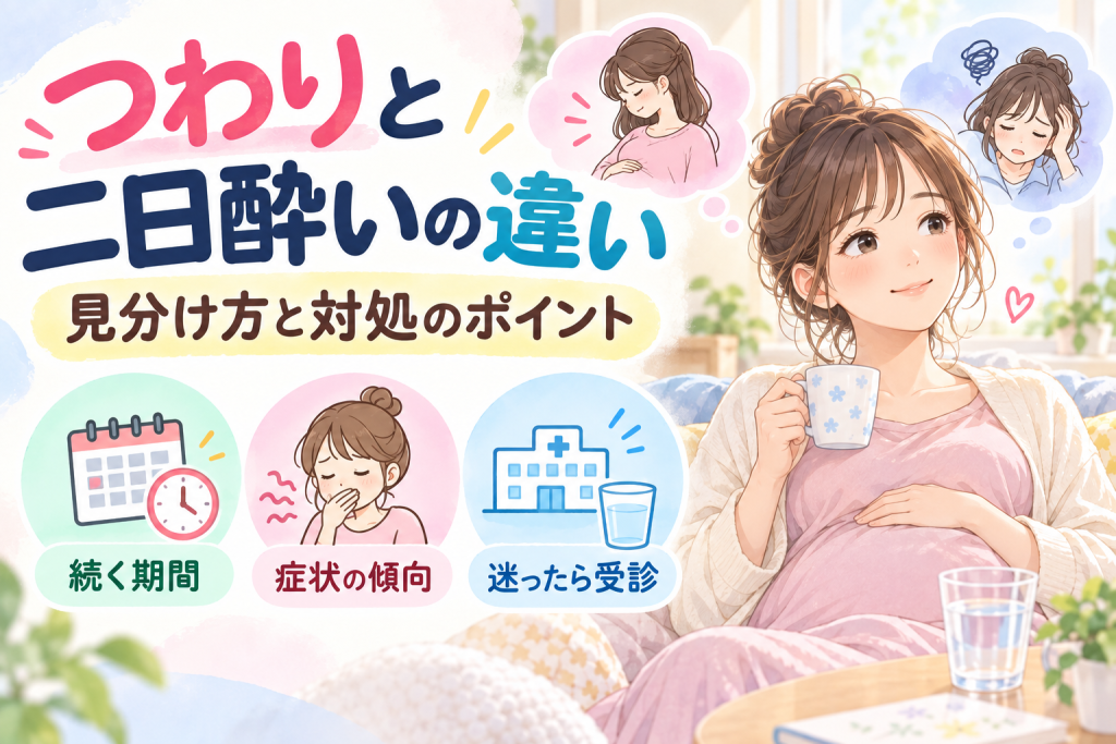 つわりと二日酔いは何が違う？症状の見分け方と対処法