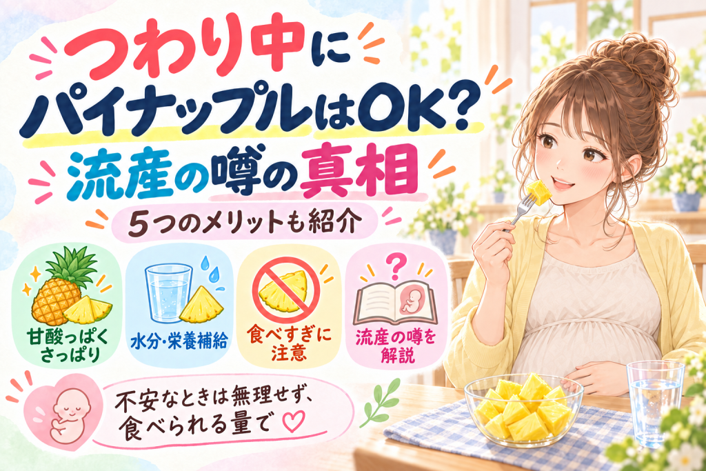 つわり中にパイナップルはOK？流産の噂の真相と5つのメリット